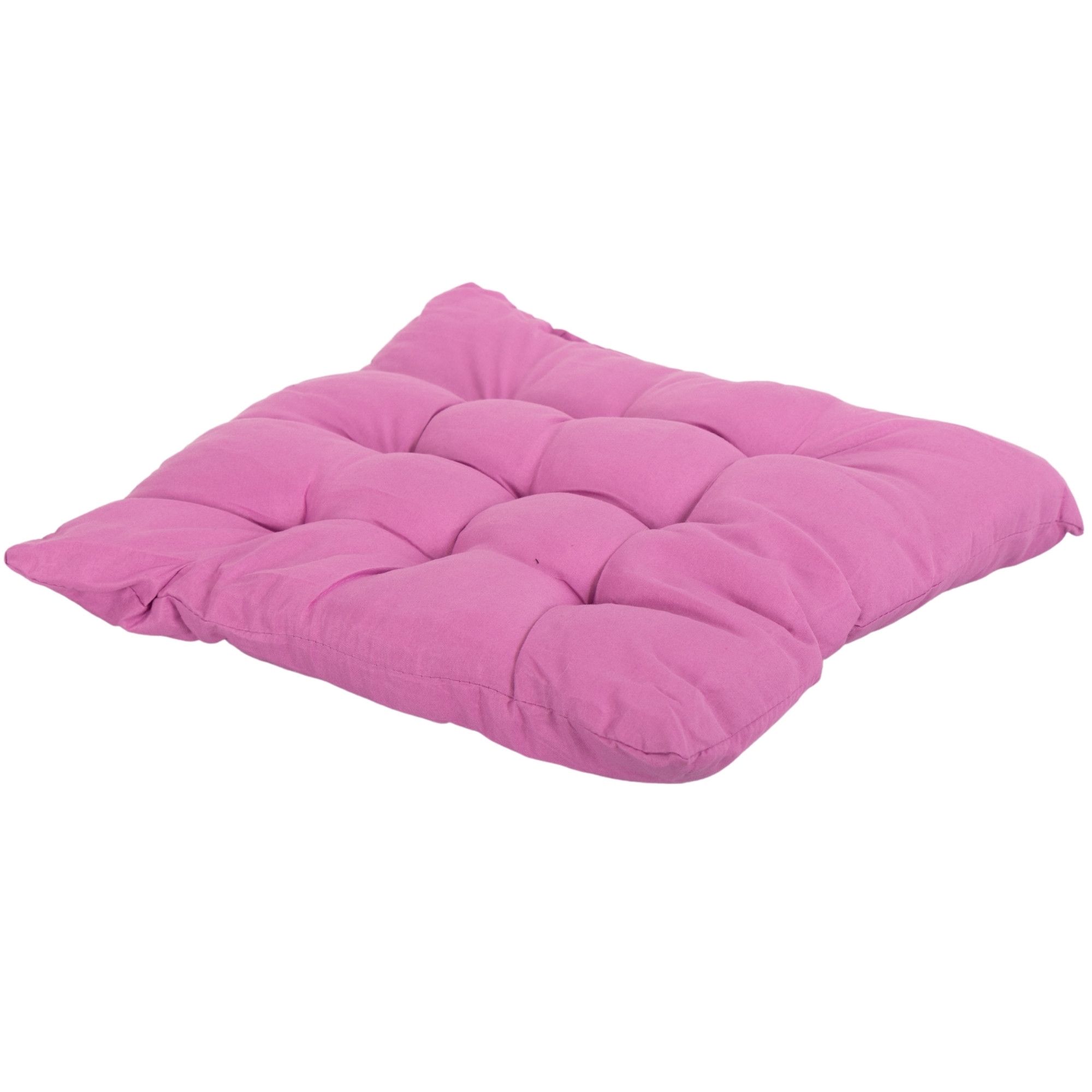 Stolehynde - 35x35x6 cm - Lavendel ensfarvet havehynde - Blød komfort hynde