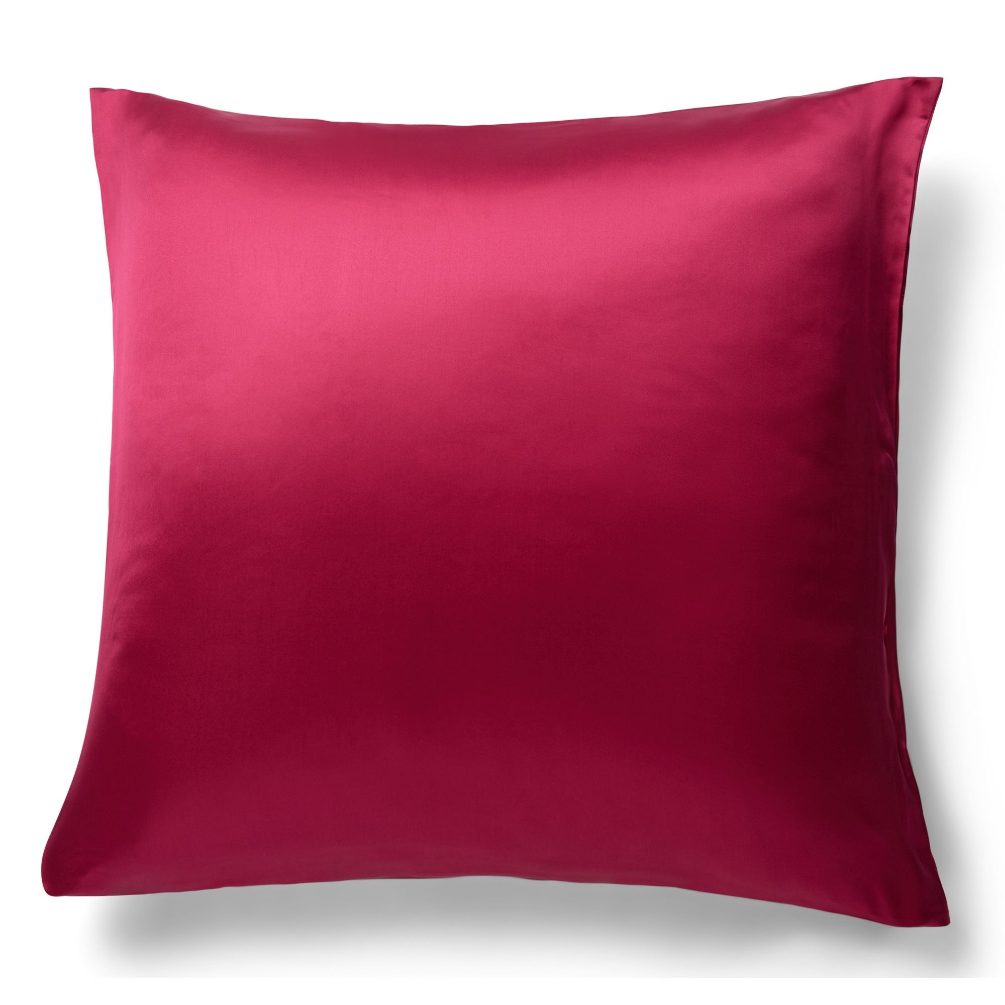 Silke pudebetræk 60x63 cm - 100% morbærsilke - Mørk pink