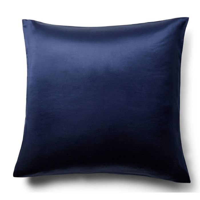 Silke pudebetræk 60x63 cm - Navy blåt pudebetræk - 100% morbærsilke - By Borg