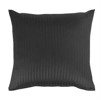 Pudebetræk 60x63cm - Jacquardvævet - Antracitgrå - 100% bomuldssatin