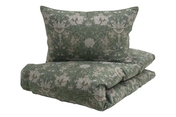 Billede af Borås sengetøj 140x220 cm - Nova green - Sengesæt i 100% bomuldssatin - Borås Cotton sengelinned