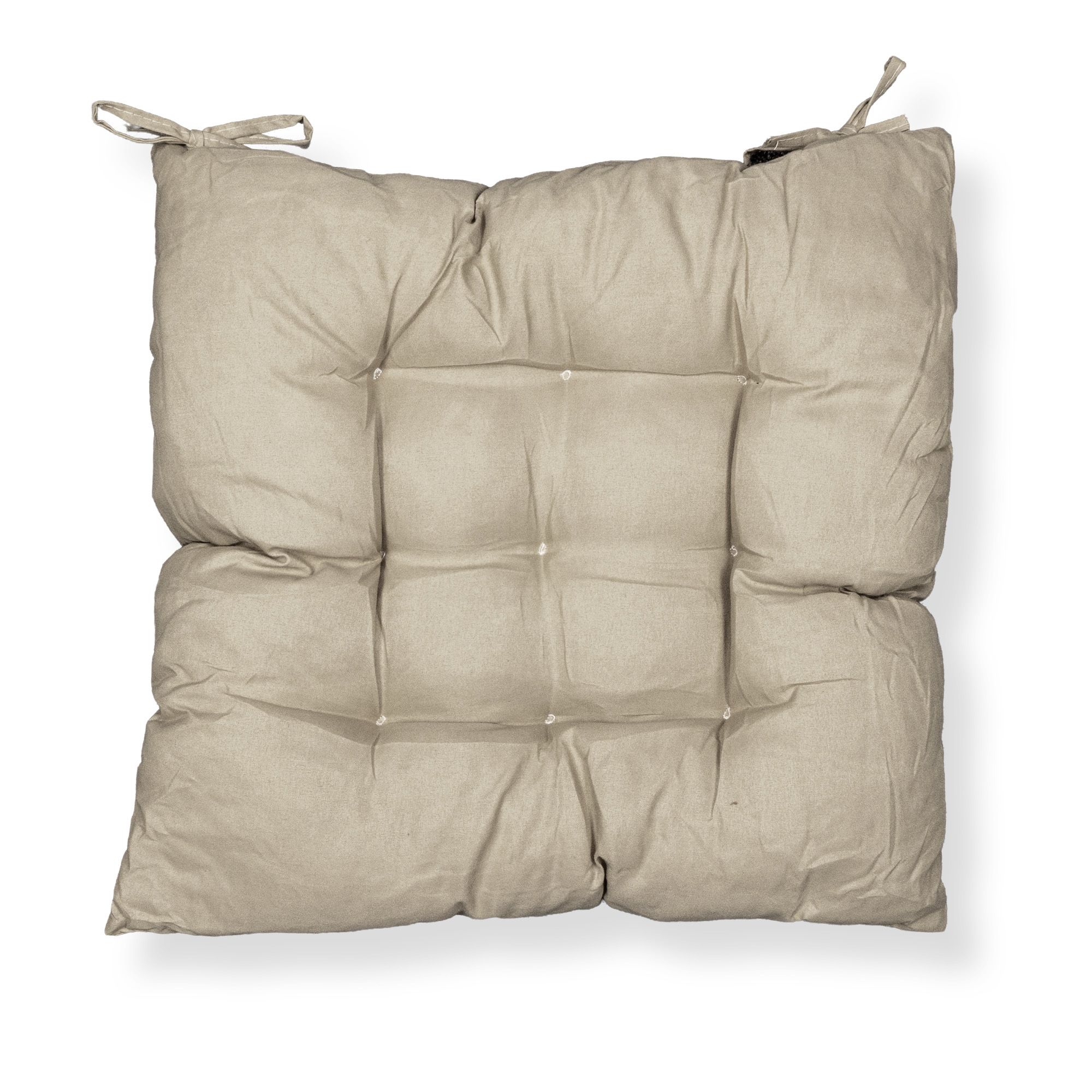 Stolehynde - 35x35x6 cm - Grønlig ensfarvet havehynde - Blød komfort hynde