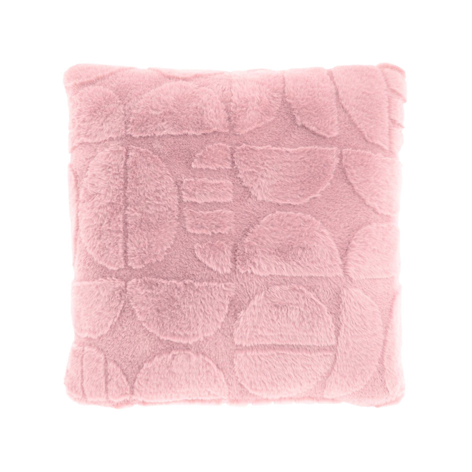 Pyntepude - 45x45 cm - Fake fur - Gammel rosa