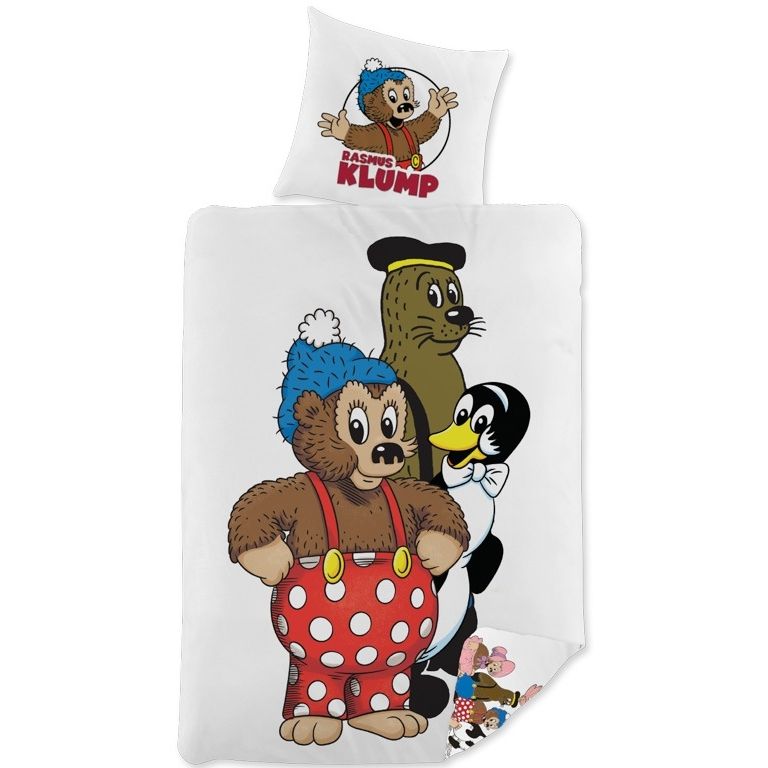 Rasmus Klump sengetøj - 100% bomuld - Junior sengetøj 100x140 cm