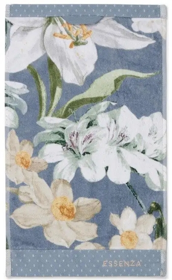 Essenza Rosalee håndklæde - 55x100 cm - Blå - 100% økologisk bomuld - Essenza håndklæder