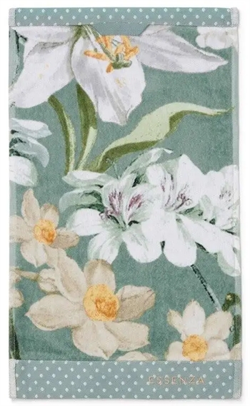 Essenza Rosalee håndklæde - 55x100 cm - Grøn - 100% økologisk bomuld - Essenza håndklæder