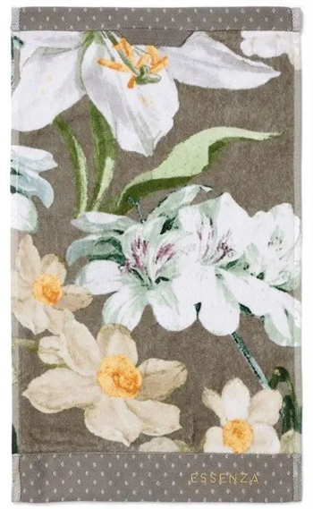 Essenza Rosalee gæstehåndklæde - 30x50 cm - Grå - 100% økologisk bomuld - Essenza gæstehåndklæder