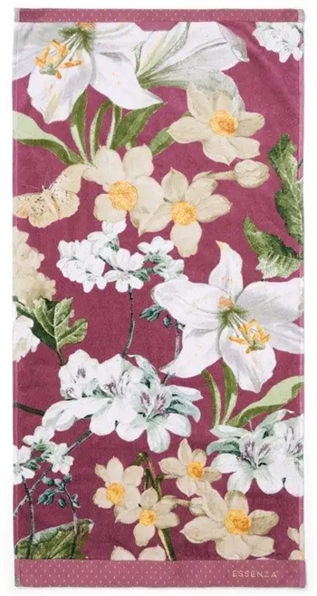 Essenza Rosalee badehåndklæde - 70x140 cm - Lilla - 100% økologisk bomuld - Essenza badehåndklæder