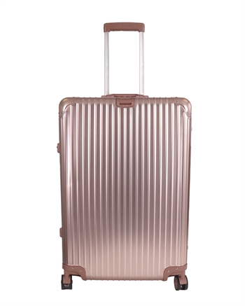 Aluminiums kuffert - Rosa-guld - LARGE - Luksuriøs rejsekuffert med TSA lås
