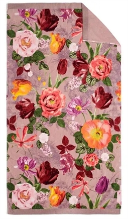 Strandhåndklæde - 100x180 cm - Rosa - 100% økologisk bomuld - Essenza strandhåndklæder 