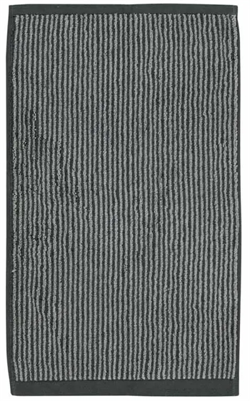 Marc O Polo Gæstehåndklæde - 30x50 cm - Antracit og sølv/grå - 100% Bomuld - Luksus håndklæder