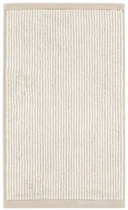 Marc O Polo Gæstehåndklæde - 30x50 cm - Beige og hvid - 100% Bomuld - Luksus håndklæder 