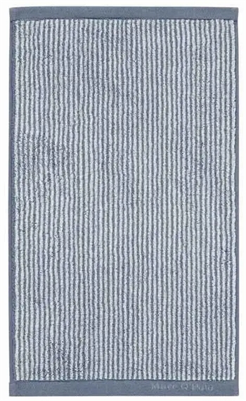 Billede af Marc O Polo Gæstehåndklæde - 30x50 cm - Blå og hvid - 100% Bomuld - Luksus håndklæder