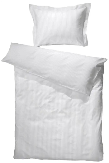 Hvidt sengetøj 100x140 cm - Ensfarvet junior sengetøj - sengesæt i 100% Egyptisk Bomuldssatin - Turiform