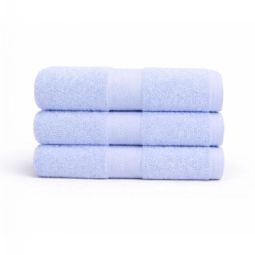 Bomulds håndklæde - 100% bomuld - Diamant - Lyseblå