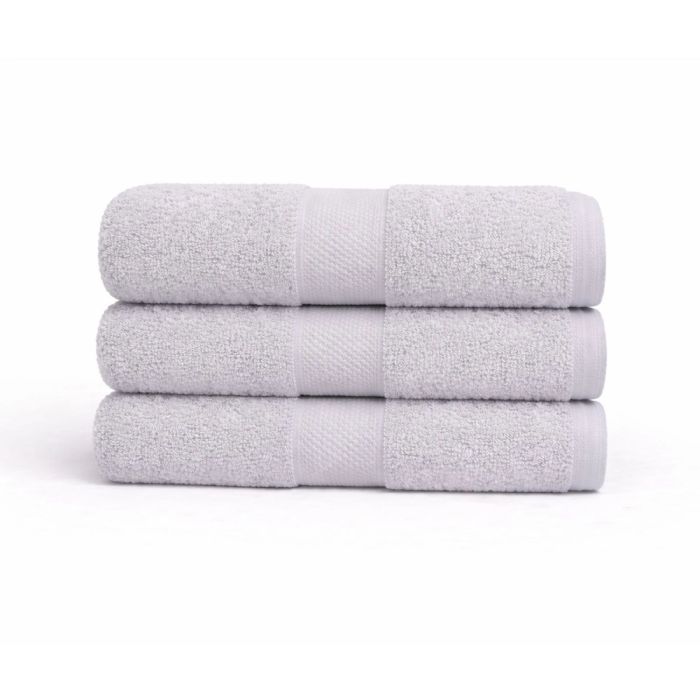 Bomulds håndklæde - 100% bomuld - Diamant - Lysegrå