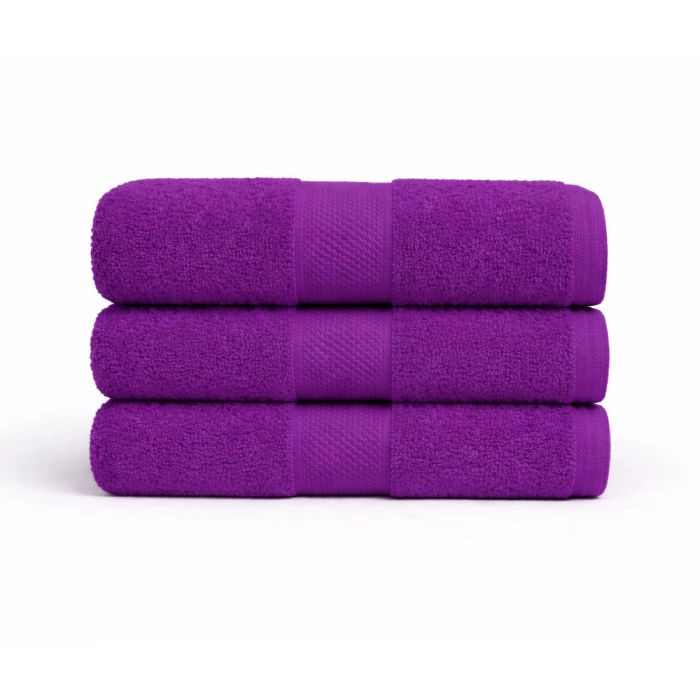 Bomulds håndklæde - 100% bomuld - Diamant - Lilla