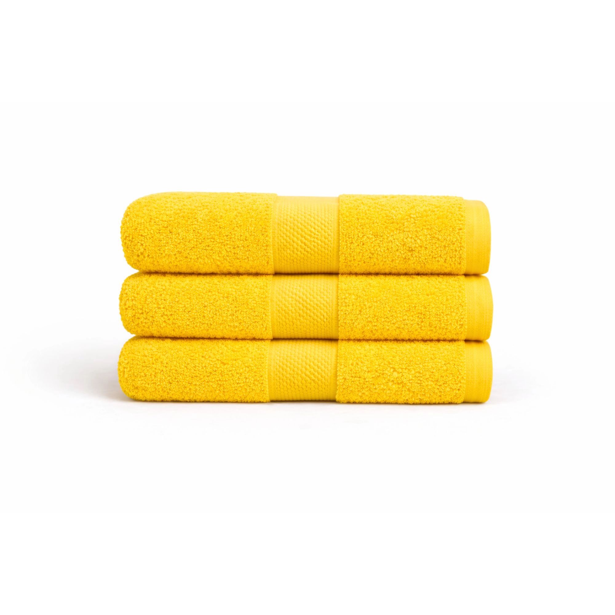 Bomulds håndklæde - 100% bomuld - Diamant - Gul