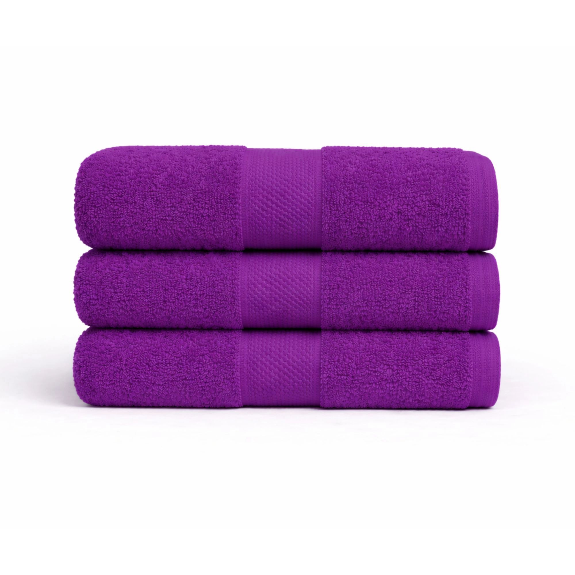 Bomulds håndklæde - 100% bomuld - Diamant - Lilla