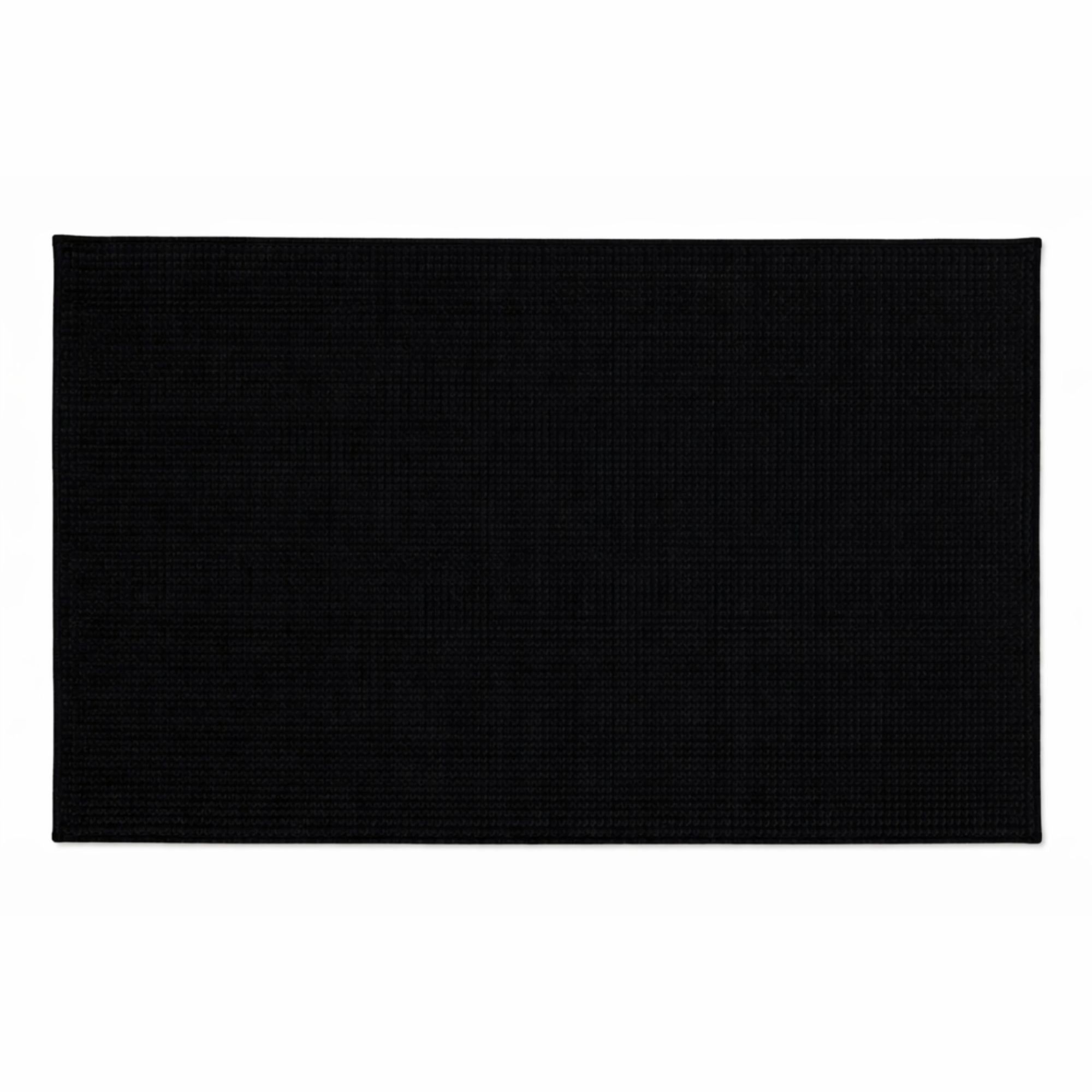 Bademåtte - 50x80 cm - Skridsikker bademåtte - Sort