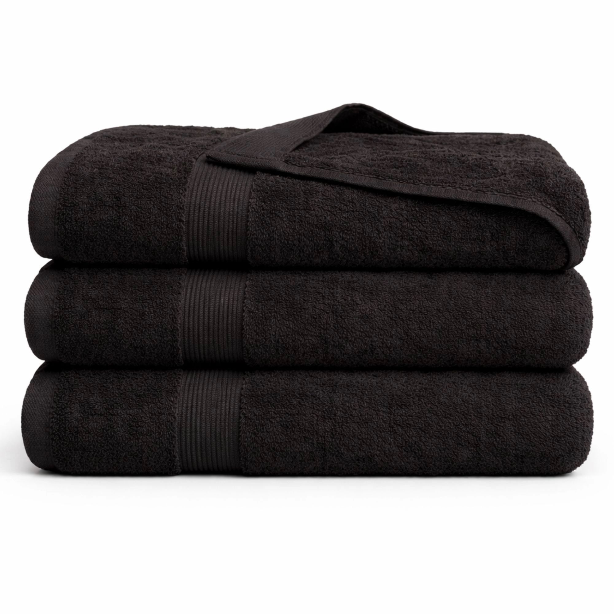 Bambus håndklæde - Gæstehåndklæde 40x60 cm - Bambus/bomuld - Sort