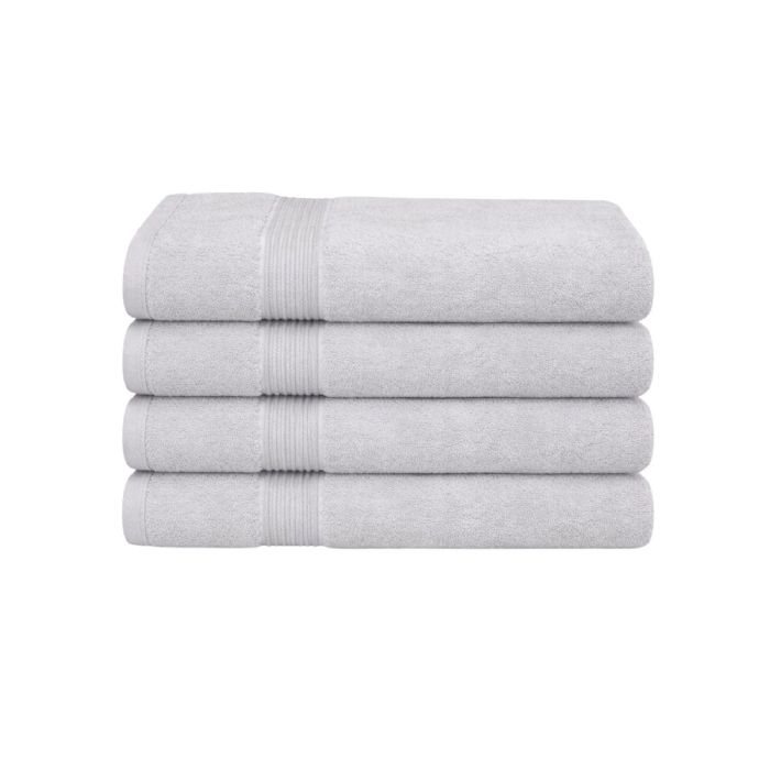 Bambus håndklæde - 50x100 cm - Bambus/bomuldsfrotté - Lysegrå