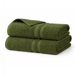 Bomulds håndklæde - 100% bomuld - Grøn