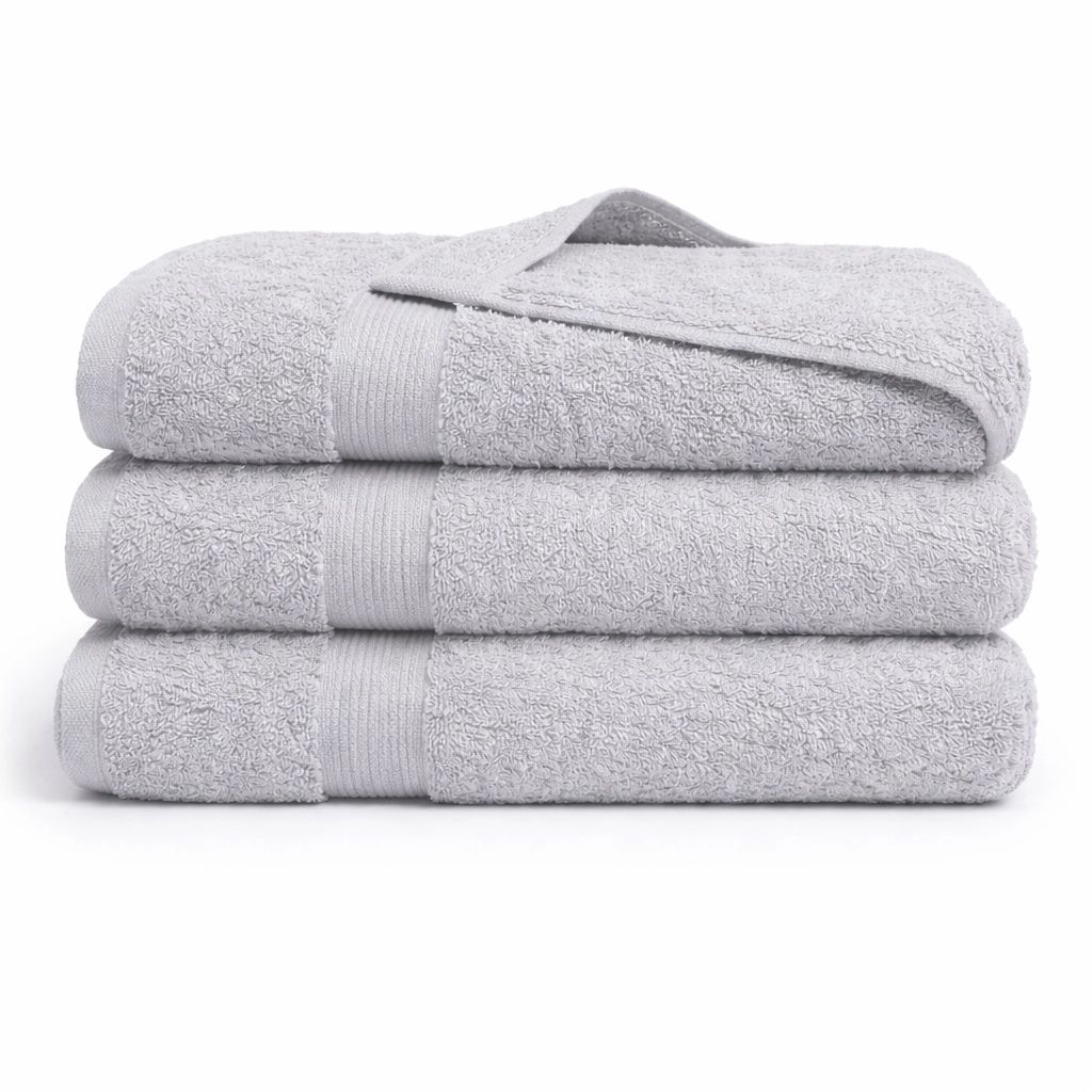 Bambus håndklæde - Gæstehåndklæde 40x60 cm - Bambus/bomuld - Lysegrå