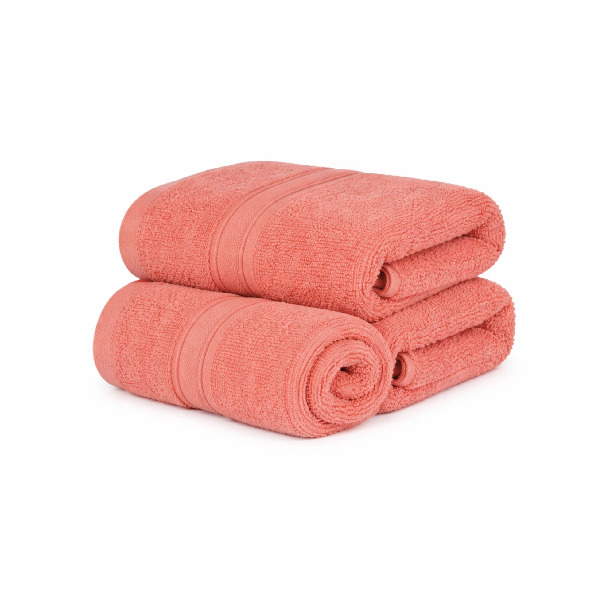 Bomulds håndklæde - 100% bomuld - Coral