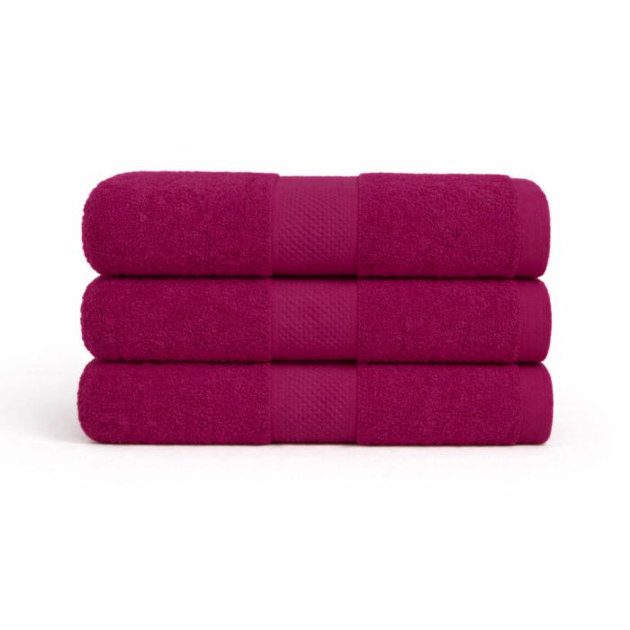 Bomulds håndklæde - 100% bomuld - Diamant - Aubergine