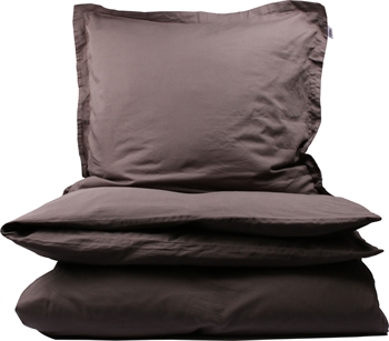 Tempur sengetøj - 140x220 cm - Ensfarvet mørkegråt - 100% Bomuldssatin sengesæt