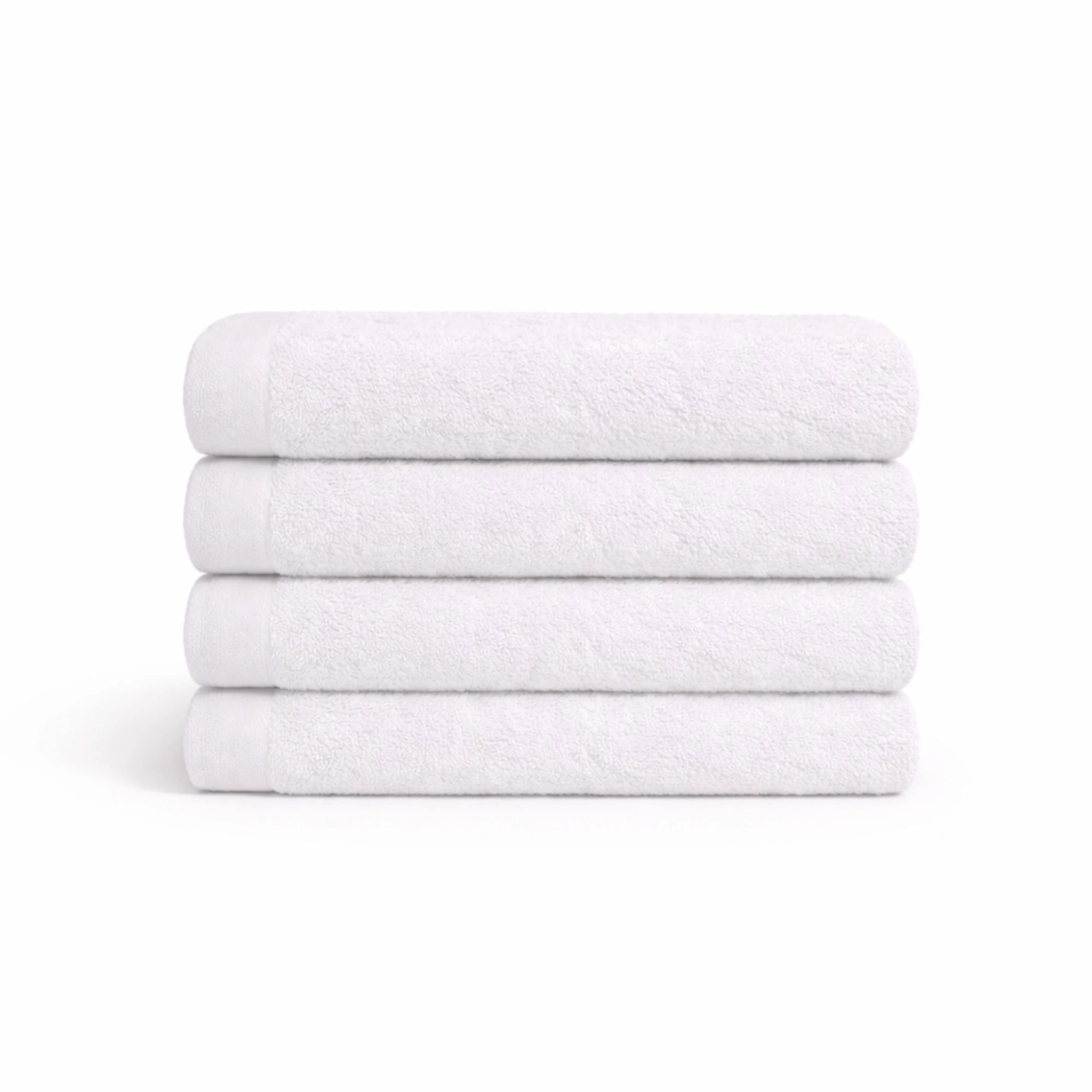 Bomulds håndklæde - 100% bomuld - Valmue - Hvid