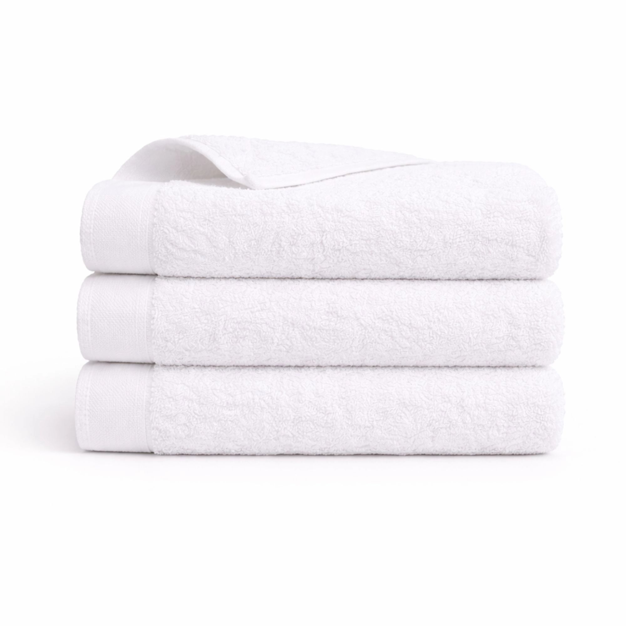 Bomulds håndklæde - 100% bomuld - Gæstehåndklæde 40x60 cm - Valmue - Hvid