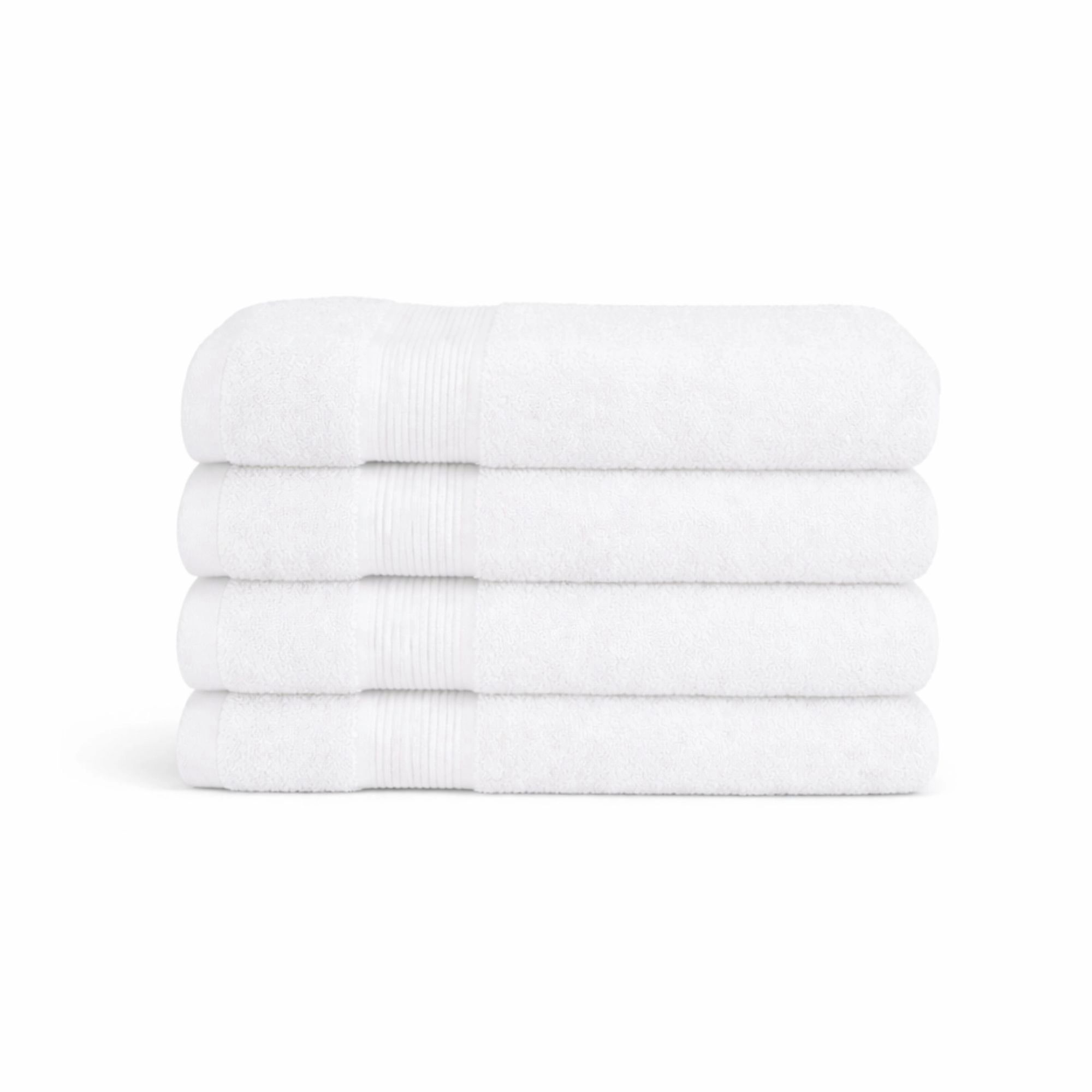 Bambus håndklæde - 50x100 cm - Bambus/bomuldsfrotté - Hvid