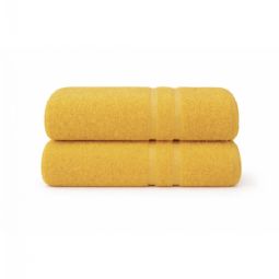 Bomulds håndklæde - 100% bomuld - Gul
