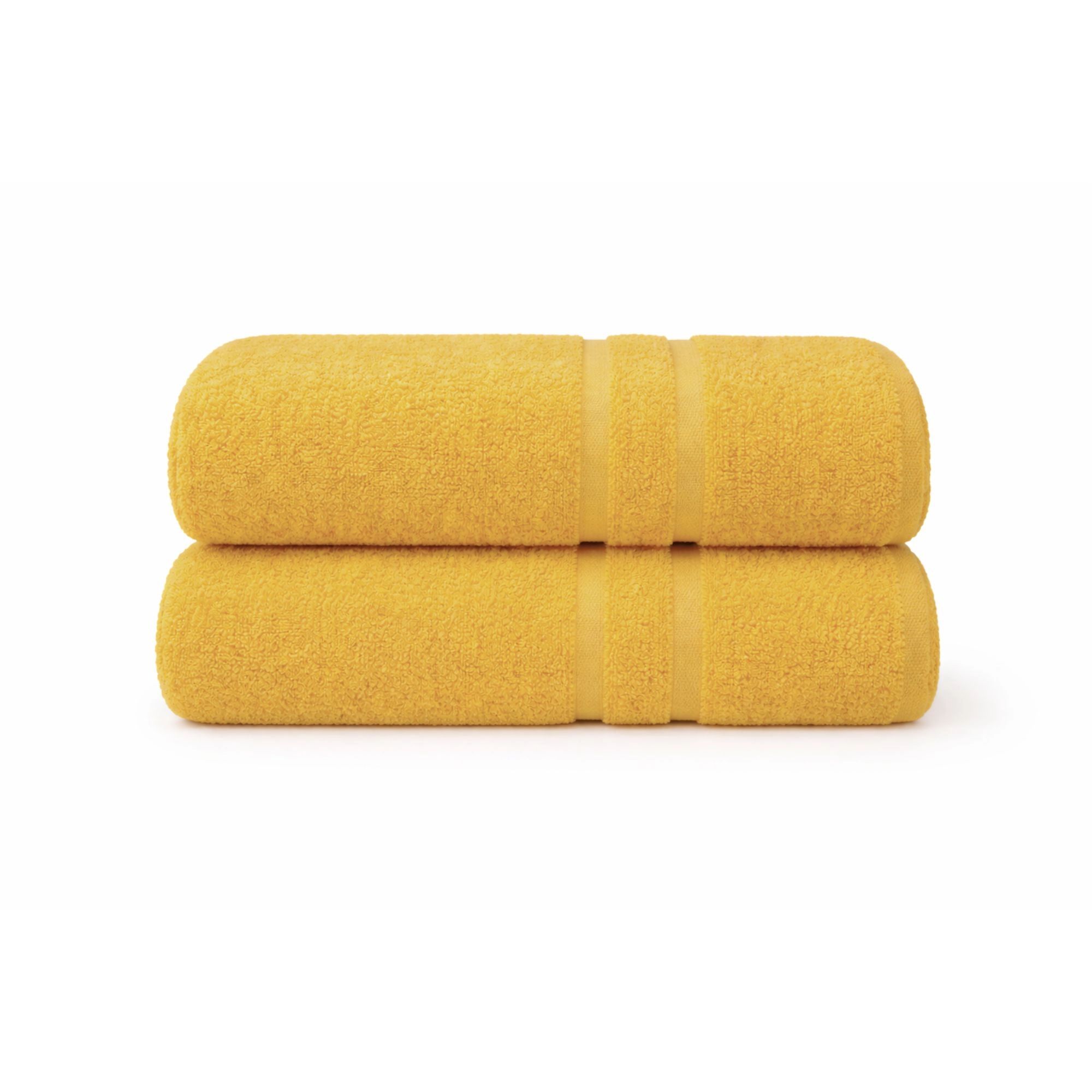 Bomulds håndklæde - 100% bomuld - Gul