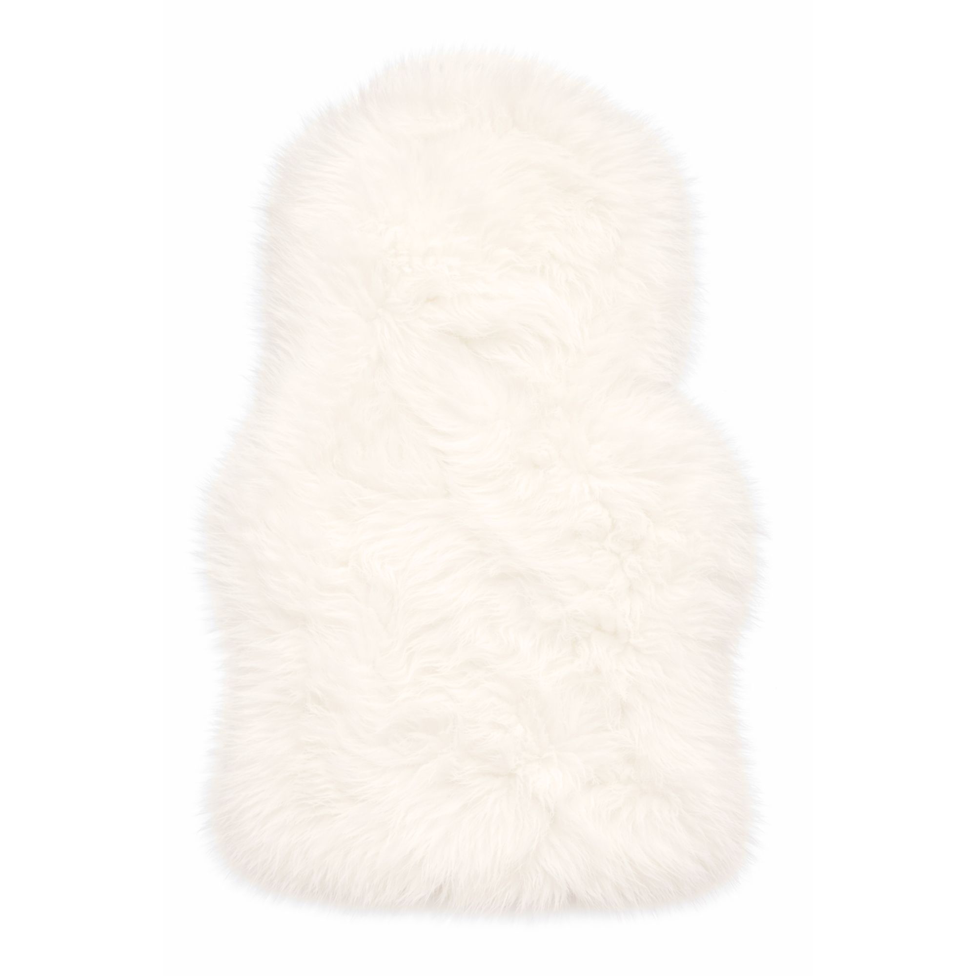 Lammeskind - 60x95 cm - Hvid - Imiteret lammeskind til boligen