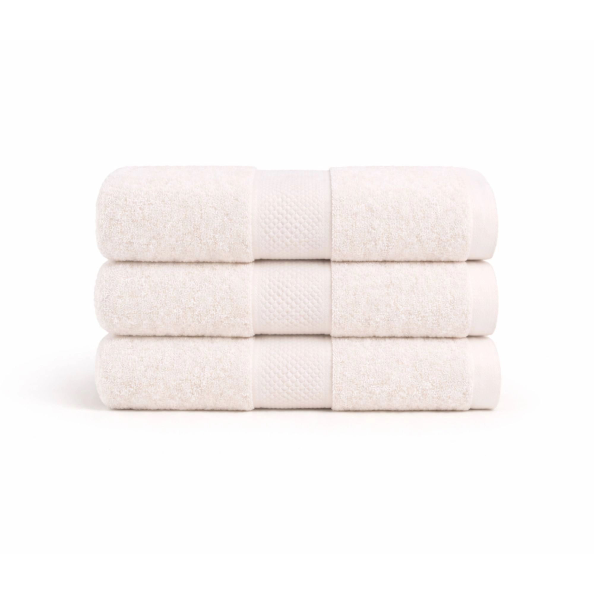 Bomulds håndklæde - 100% bomuld - Diamant - Creme