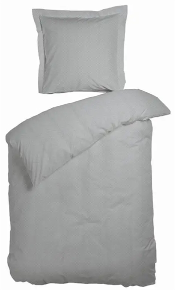 Billede af Dobbeltdyne sengetøj 200x220 cm - Opal gråt sengetøj - sengesæt i 100% Bomuldssatin - Night & Day
