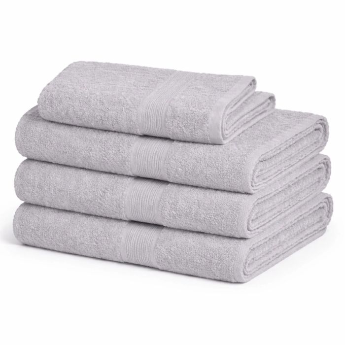 Bambus håndklæde - Bambus/bomuld - Lysegrå