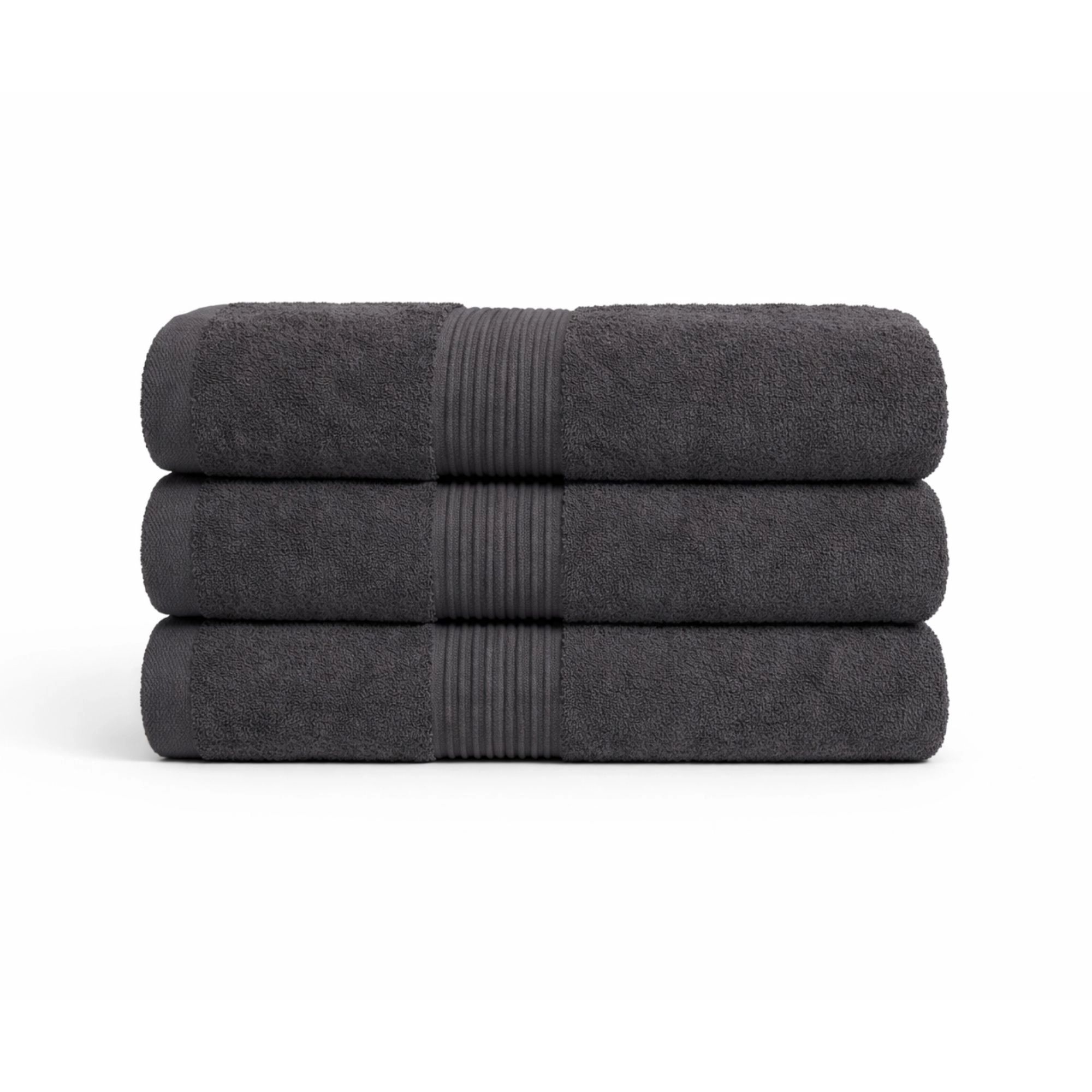 Bomulds håndklæde - 100% bomuld - 50x100 cm - Grå