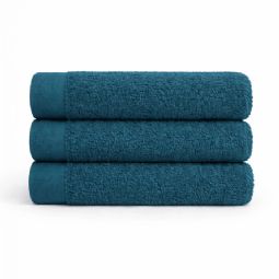 Bomulds håndklæde - 100% bomuld - Valmue - Mørkeblå