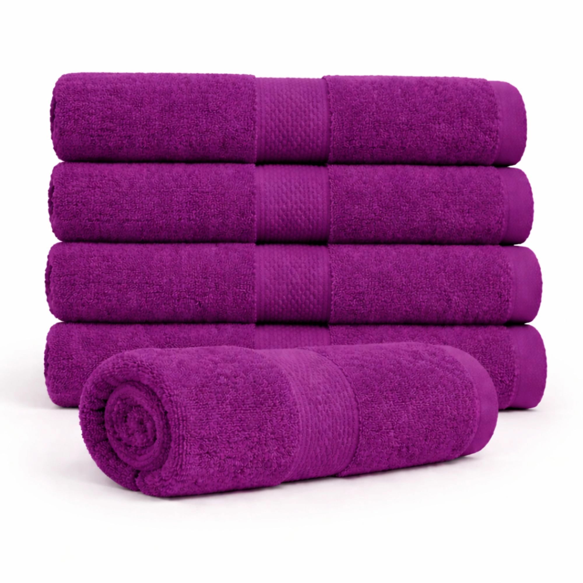 Bomulds håndklæde - 100% bomuld - Badehåndklæde 70x140 cm - Diamant - Lilla