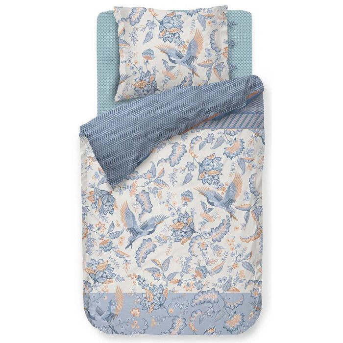 Billede af Pip Studio sengetøj - 140x220 cm - Royal Birds - Vendbar dynebetræk i 100% bomuld